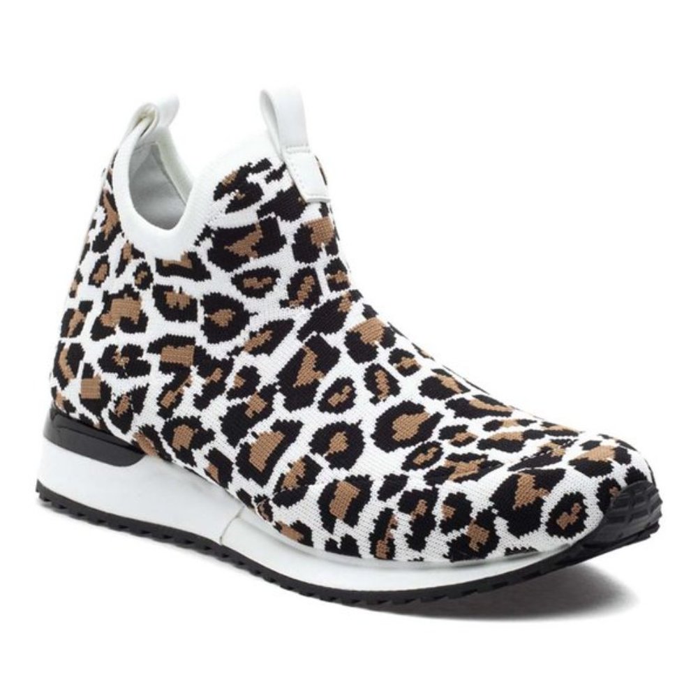 J/Slides Knit Leopard Slip-On Sneaker - Women 10